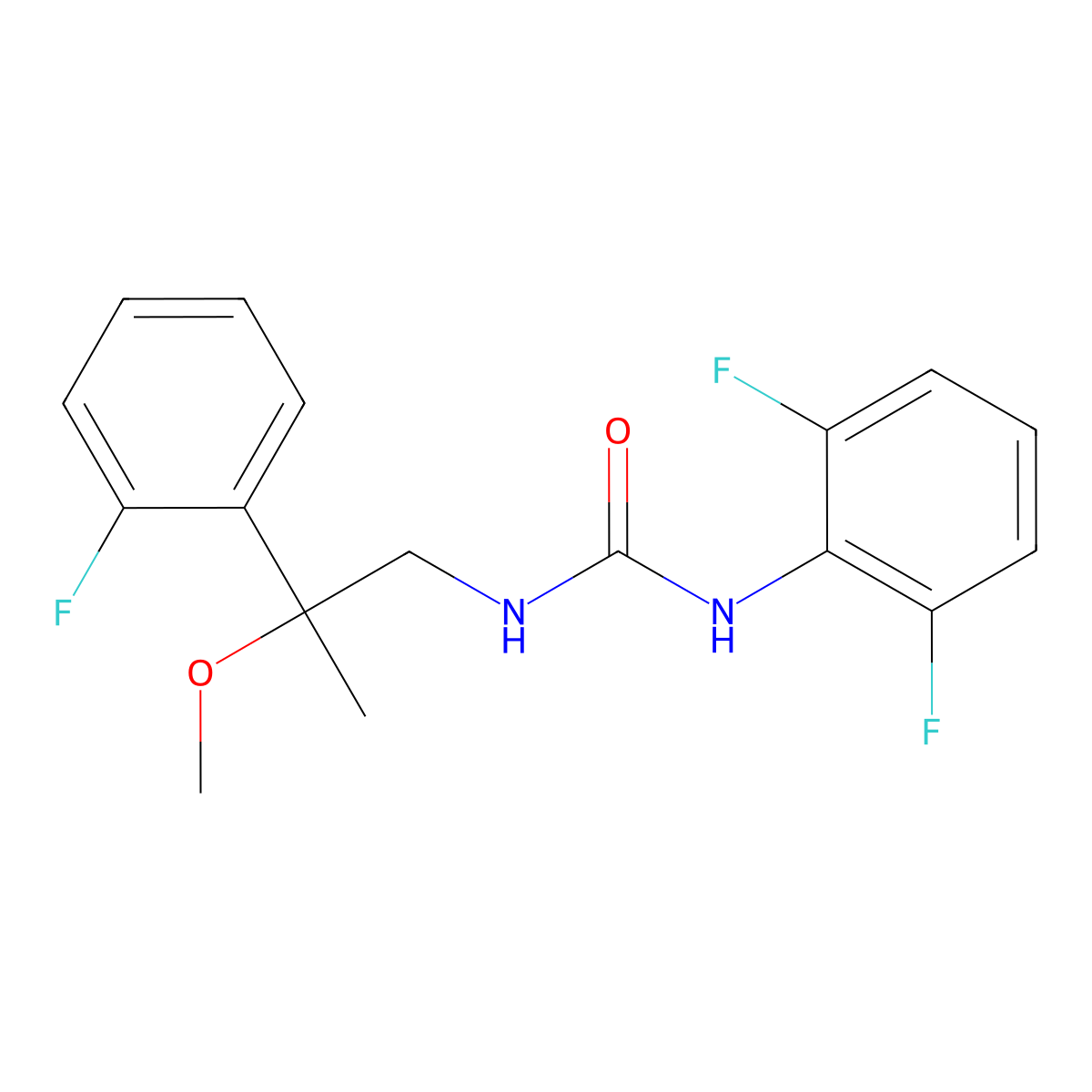 1-(2,6-Difluorophenyl)-3-[2-(2-fluorophenyl)-2-methoxypropyl]urea molecular structure, CAS 1797894-00-8