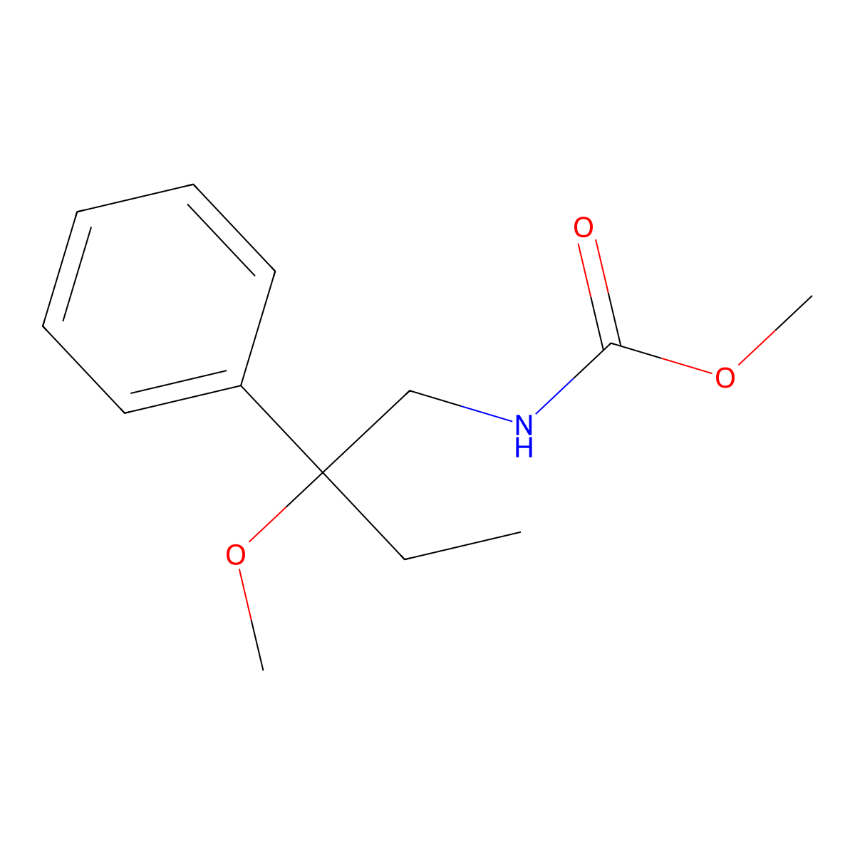 Methyl (2-methoxy-2-phenylbutyl)carbamate molecular structure, CAS 1797894-04-2