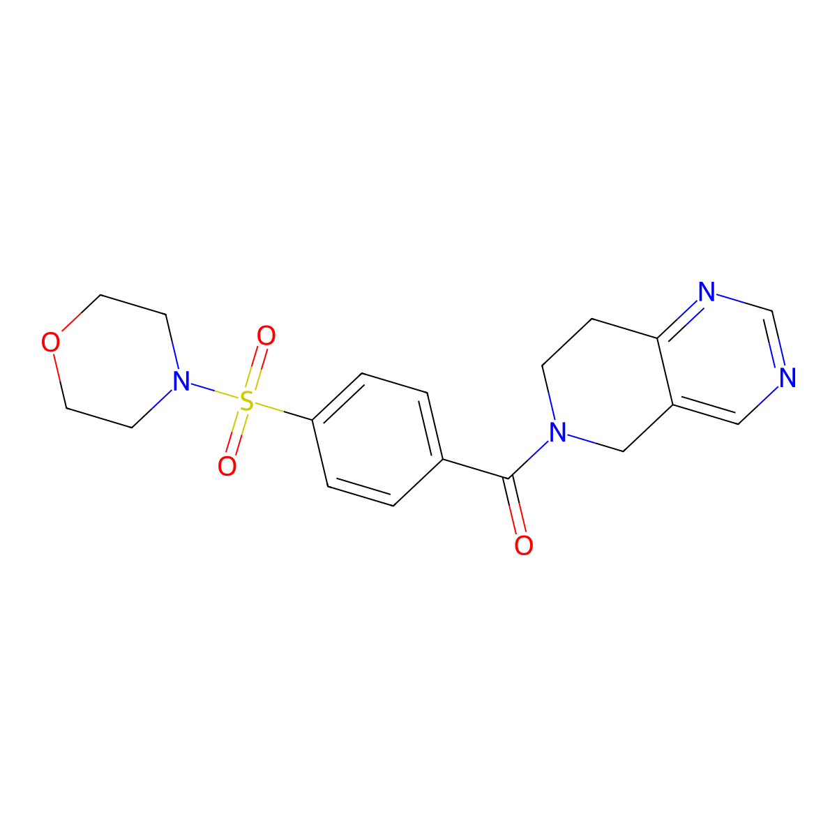 (7,8-dihydropyrido[4,3-d]pyrimidin-6(5H)-yl)(4-(morpholinosulfonyl)phenyl)methanone molecular structure, CAS 1797894-28-0