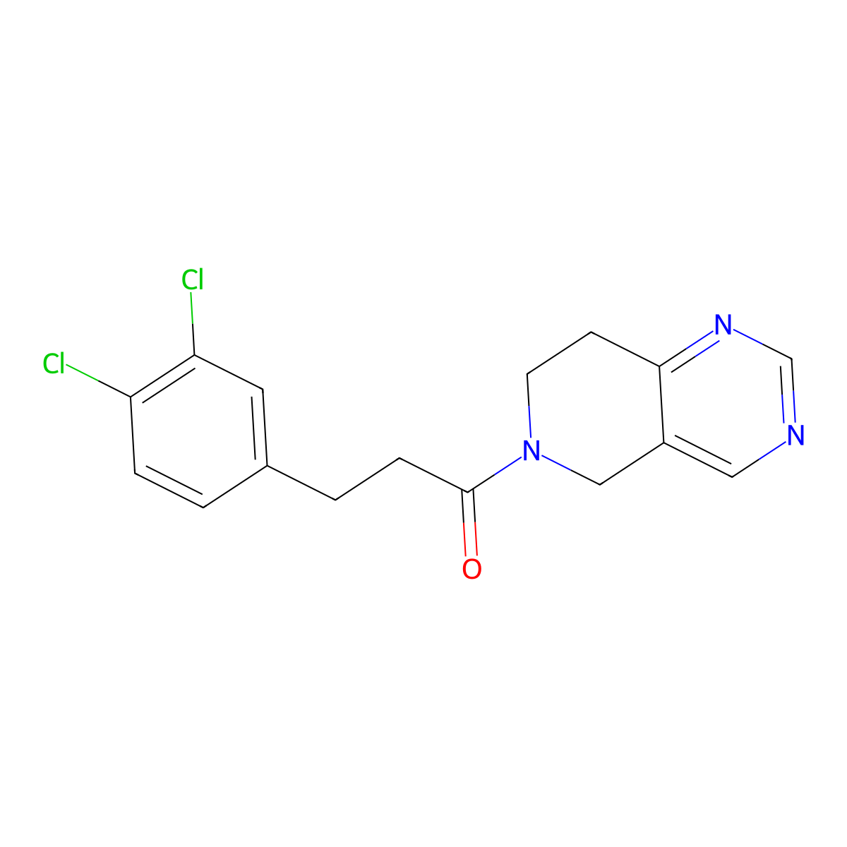 3-(3,4-dichlorophenyl)-1-(7,8-dihydropyrido[4,3-d]pyrimidin-6(5H)-yl)propan-1-one molecular structure, CAS 1797894-34-8