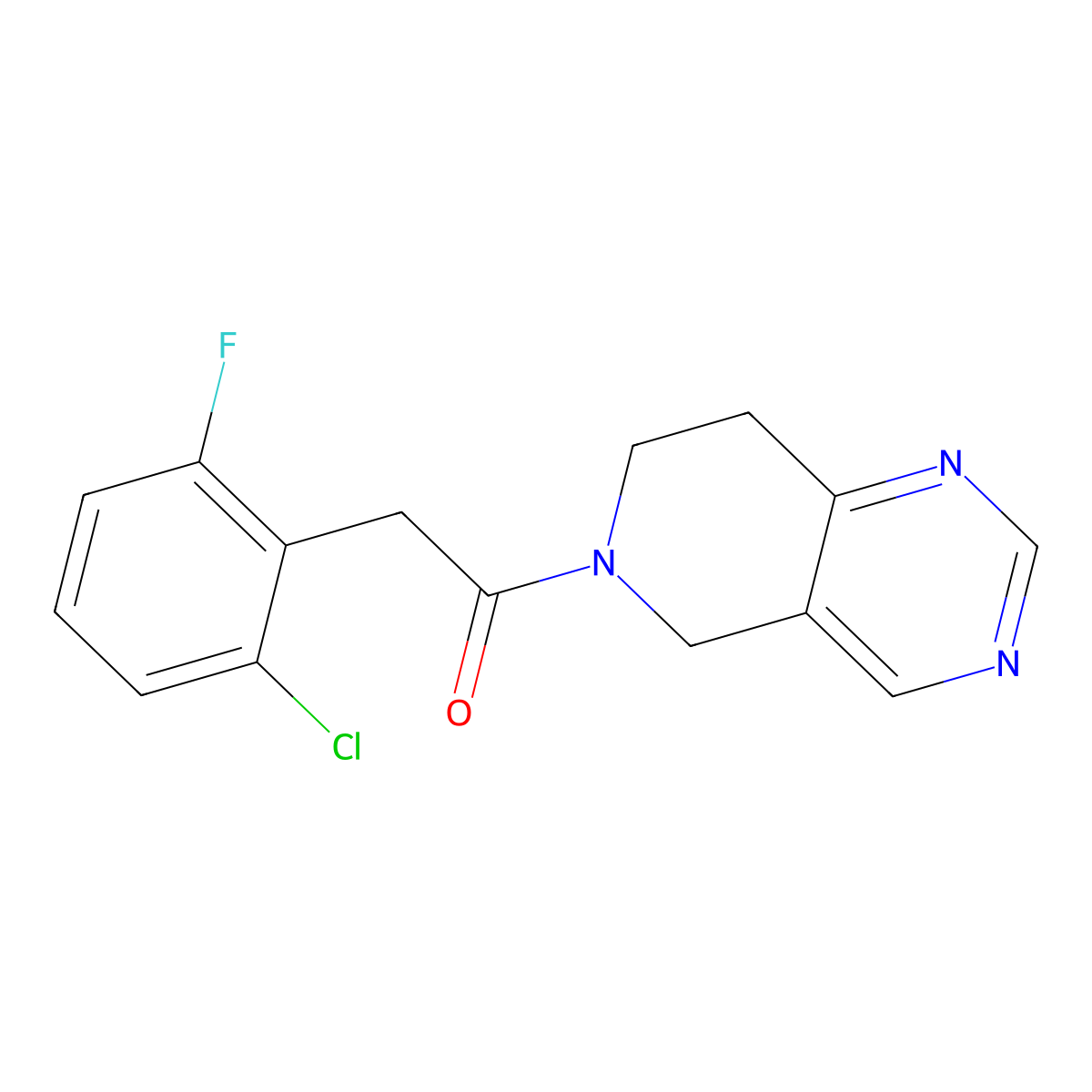 2-(2-chloro-6-fluorophenyl)-1-(7,8-dihydropyrido[4,3-d]pyrimidin-6(5H)-yl)ethanone molecular structure, CAS 1797894-55-3