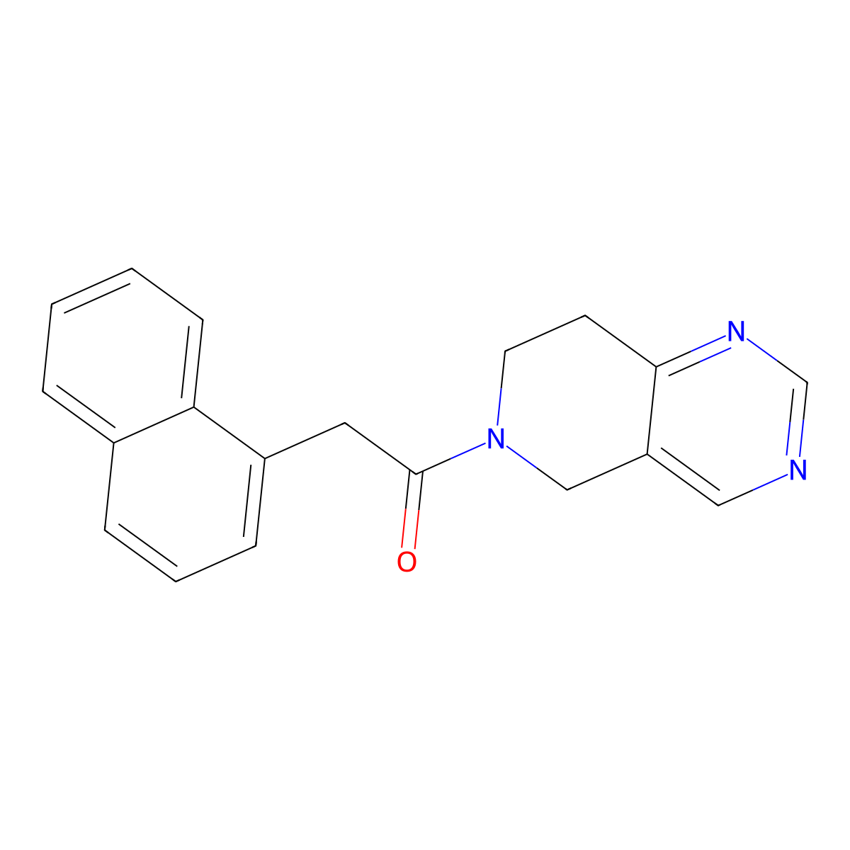 1-(7,8-dihydropyrido[4,3-d]pyrimidin-6(5H)-yl)-2-(naphthalen-1-yl)ethanone molecular structure, CAS 1797894-59-7