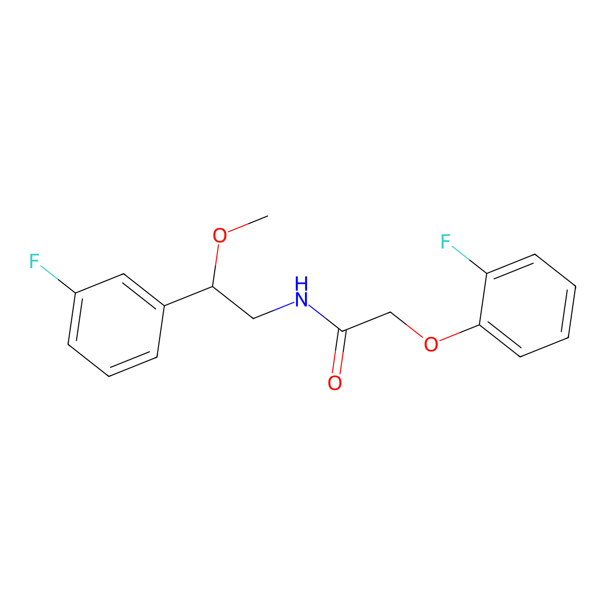 2-(2-fluorophenoxy)-N-[2-(3-fluorophenyl)-2-methoxyethyl]acetamide molecular structure, CAS 1797896-36-6