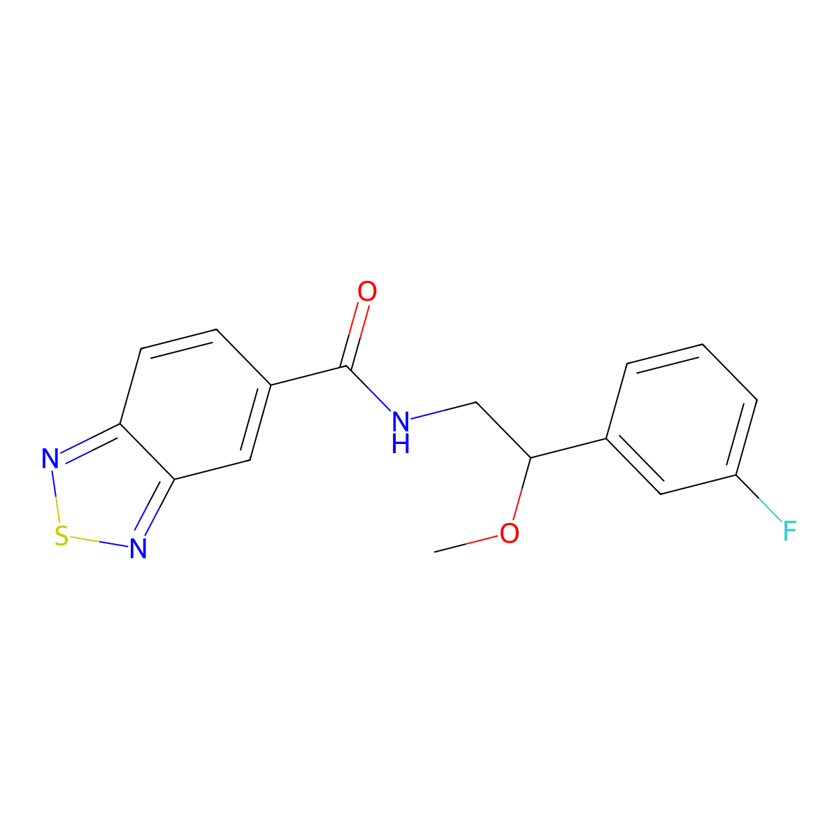 N-(2-(3-fluorophenyl)-2-methoxyethyl)benzo[c][1,2,5]thiadiazole-5-carboxamide molecular structure, CAS 1797896-55-9