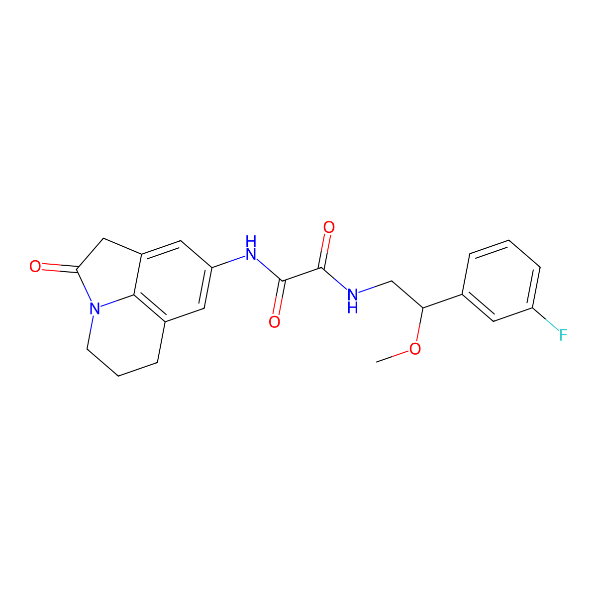 N-[2-(3-Fluorophenyl)-2-methoxyethyl]-N'-(2-oxo-1-azatricyclo[6.3.1.04,12]dodeca-4,6,8(12)-trien-6-yl)oxamide molecular structure, CAS 1797897-15-4