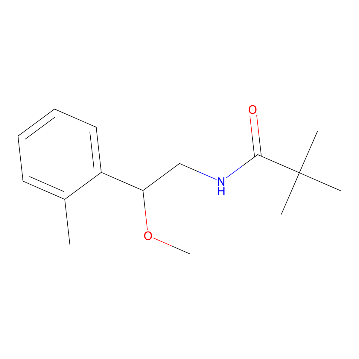 N-(2-methoxy-2-(o-tolyl)ethyl)pivalamide molecular structure, CAS 1797897-44-9