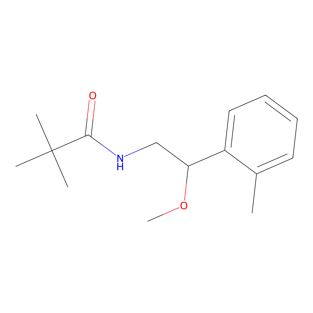 N-(2-methoxy-2-(o-tolyl)ethyl)pivalamide molecular structure, CAS 1797897-44-9