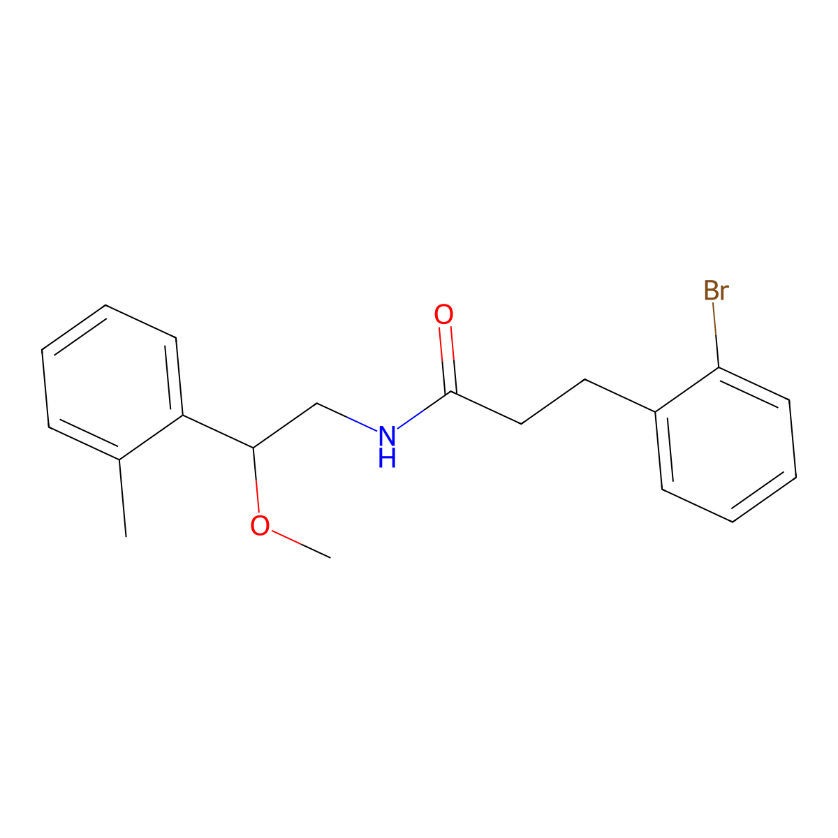 3-(2-bromophenyl)-N-(2-methoxy-2-(o-tolyl)ethyl)propanamide molecular structure, CAS 1797898-29-3