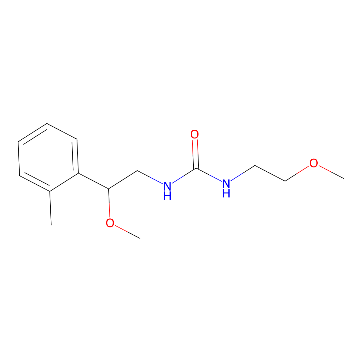 1-(2-Methoxy-2-(o-tolyl)ethyl)-3-(2-methoxyethyl)urea molecular structure, CAS 1797899-10-5