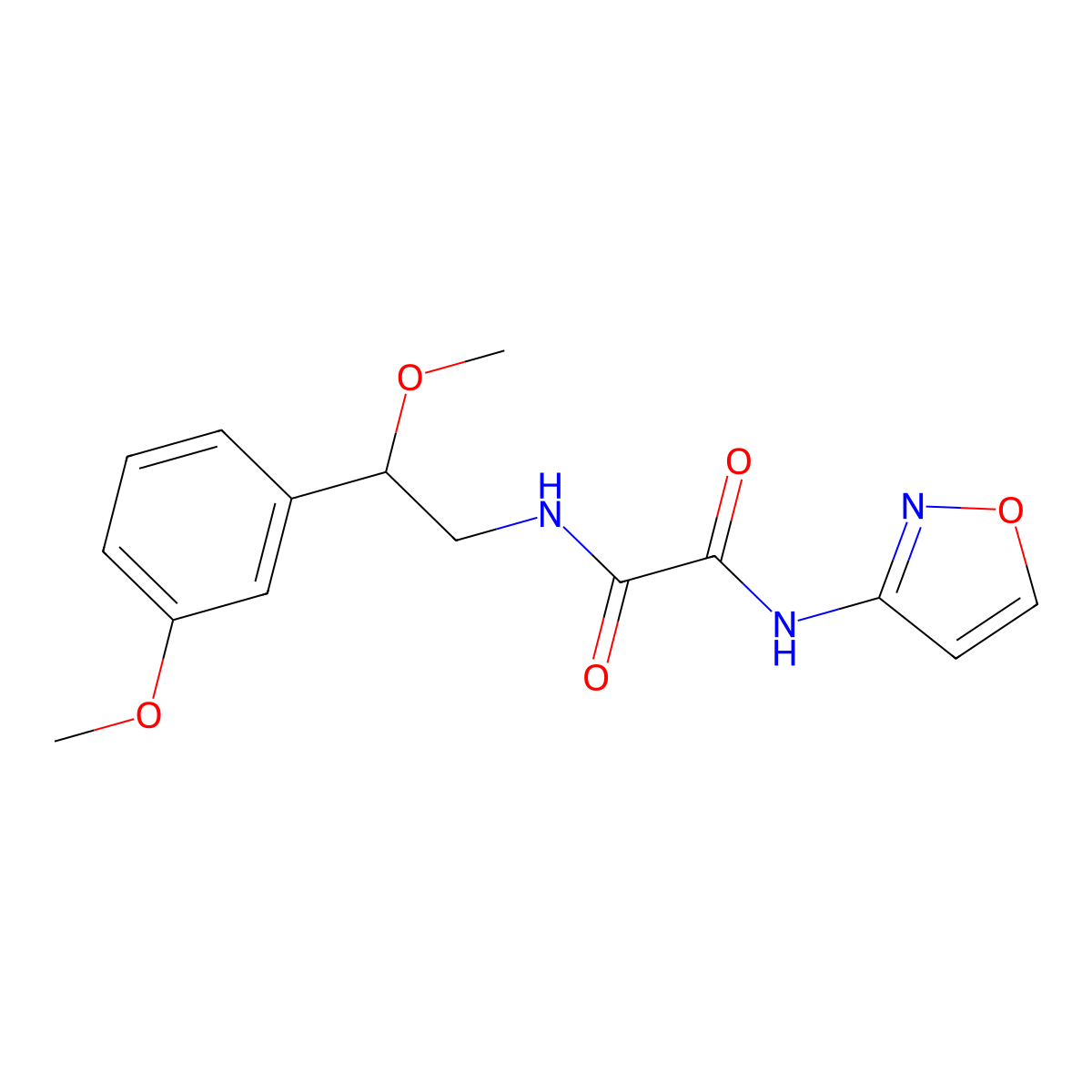 N1-(isoxazol-3-yl)-N2-(2-methoxy-2-(3-methoxyphenyl)ethyl)oxalamide molecular structure, CAS 1797899-79-6