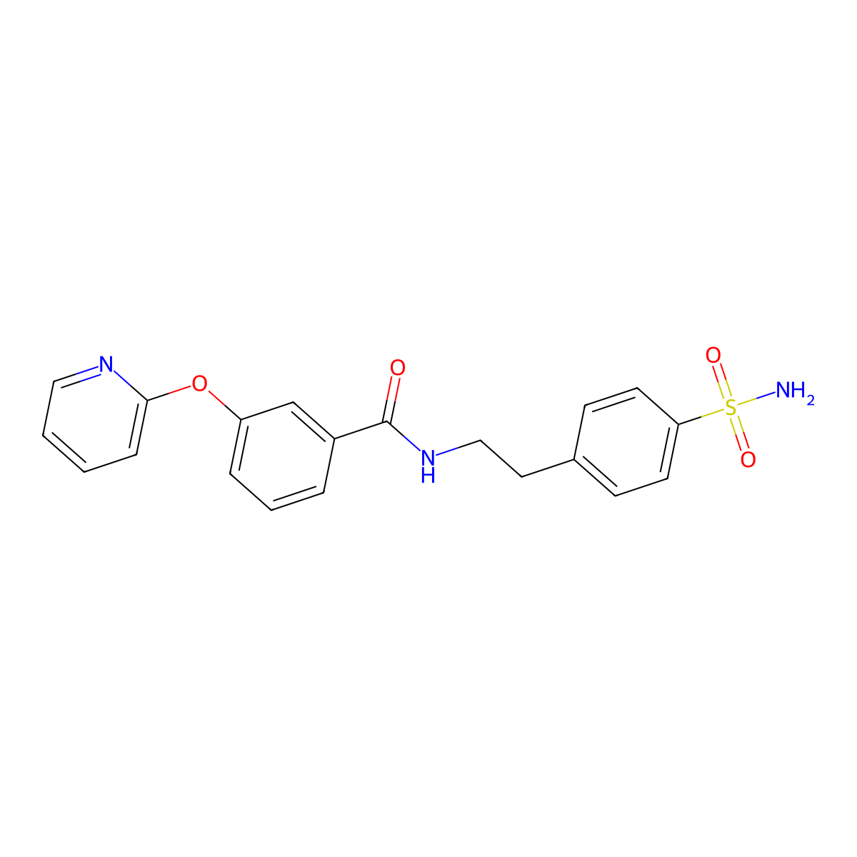 3-(pyridin-2-yloxy)-N-(4-sulfamoylphenethyl)benzamide molecular structure, CAS 1797899-91-2