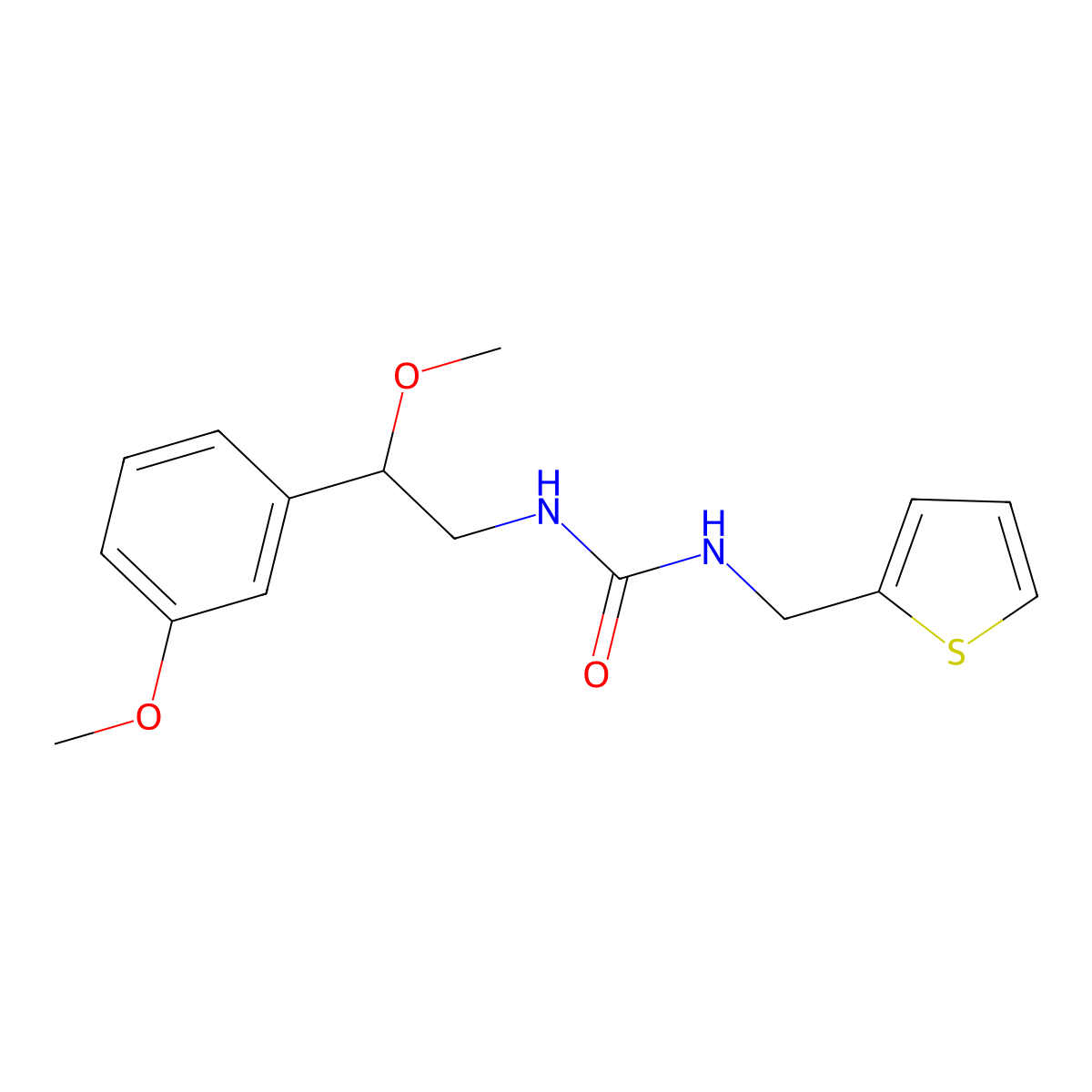 1-(2-Methoxy-2-(3-methoxyphenyl)ethyl)-3-(thiophen-2-ylmethyl)urea molecular structure, CAS 1797900-06-1