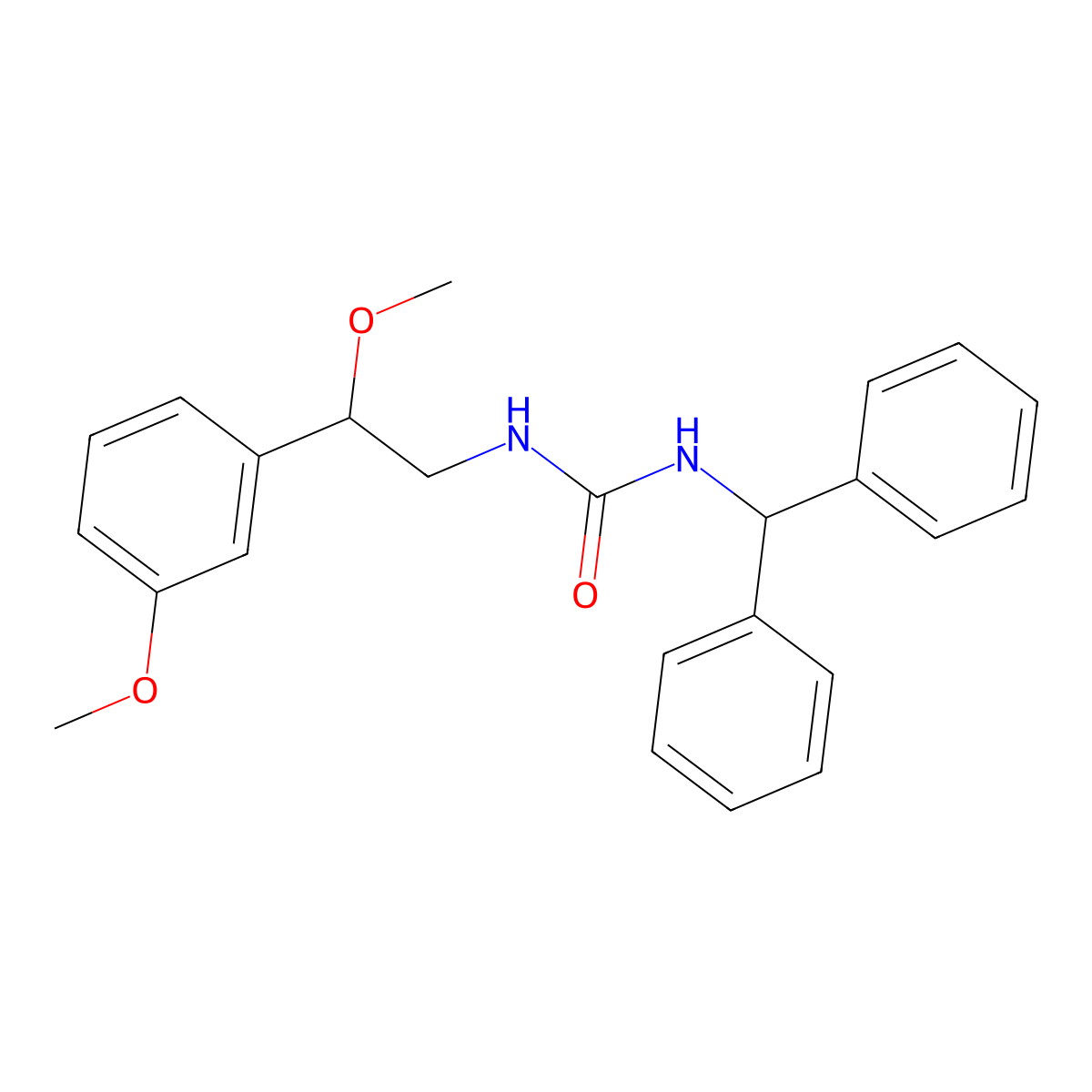 1-Benzhydryl-3-(2-methoxy-2-(3-methoxyphenyl)ethyl)urea molecular structure, CAS 1797900-17-4