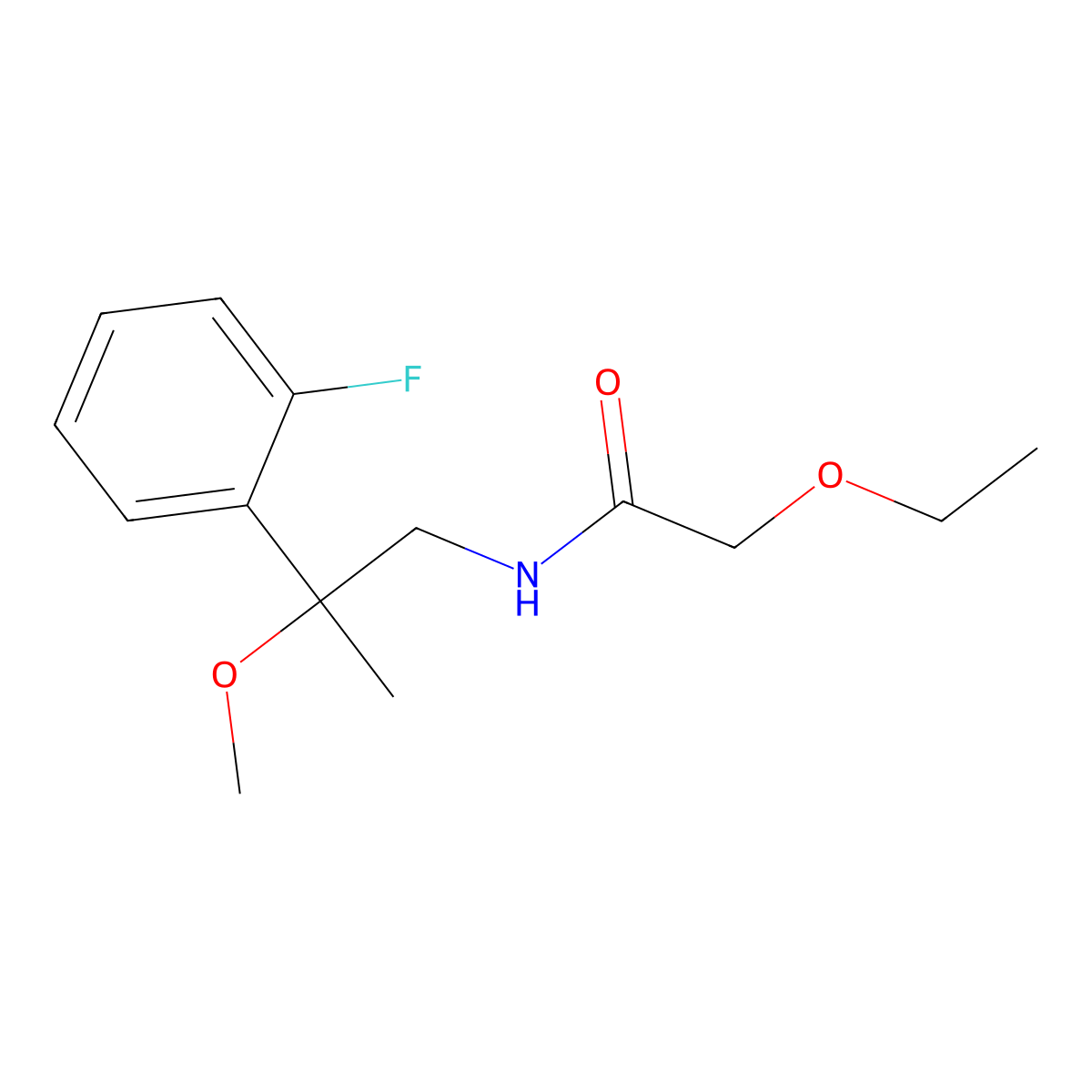 2-Ethoxy-N-[2-(2-fluorophenyl)-2-methoxypropyl]acetamide molecular structure, CAS 1797900-26-5