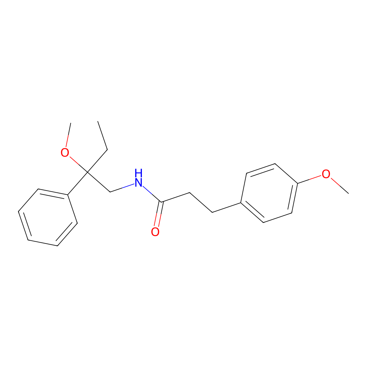 N-(2-methoxy-2-phenylbutyl)-3-(4-methoxyphenyl)propanamide molecular structure, CAS 1797900-58-3