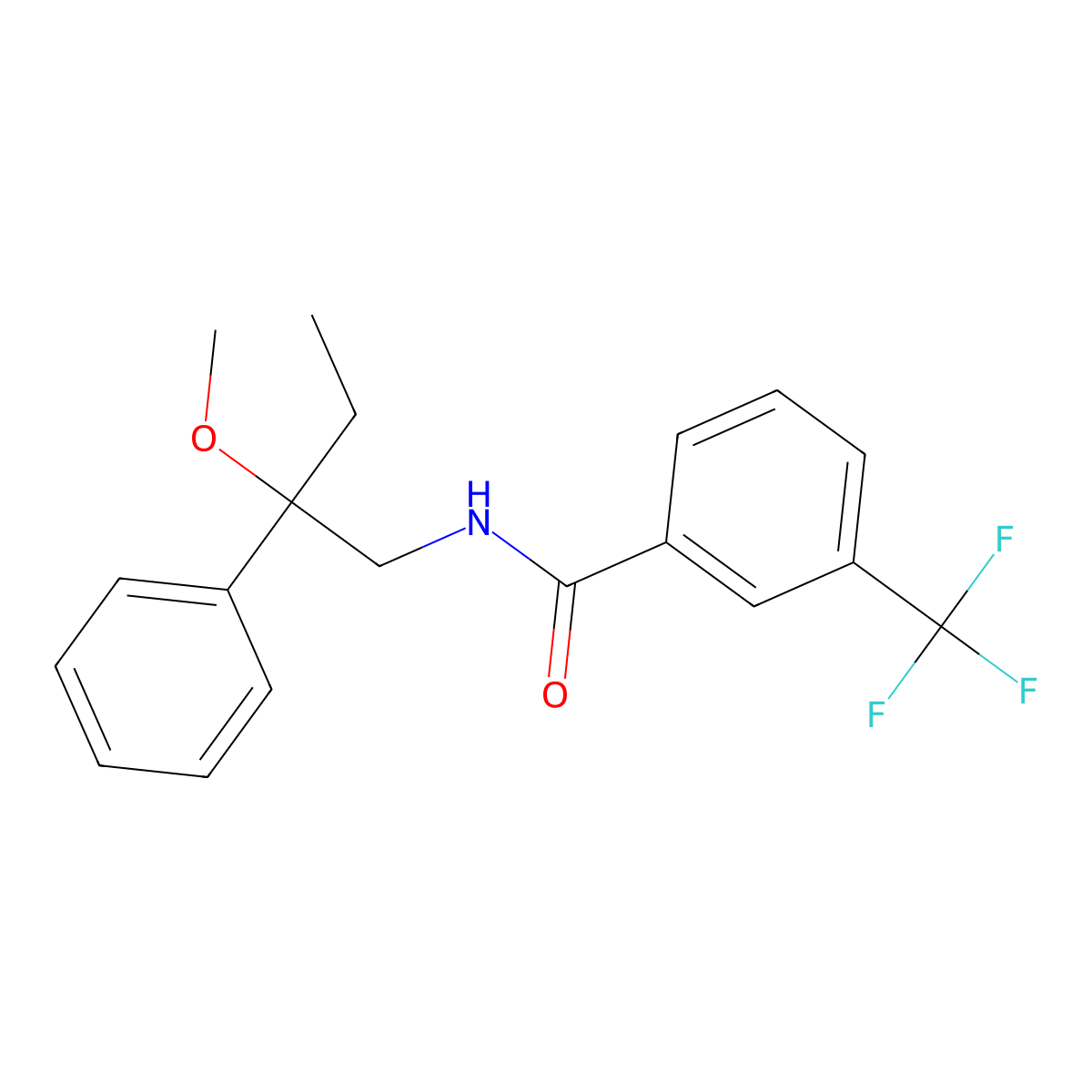 N-(2-methoxy-2-phenylbutyl)-3-(trifluoromethyl)benzamide molecular structure, CAS 1797900-60-7