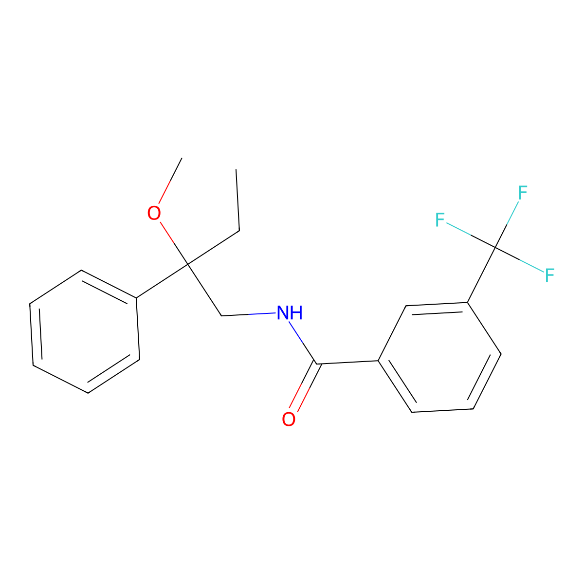 N-(2-methoxy-2-phenylbutyl)-3-(trifluoromethyl)benzamide molecular structure, CAS 1797900-60-7