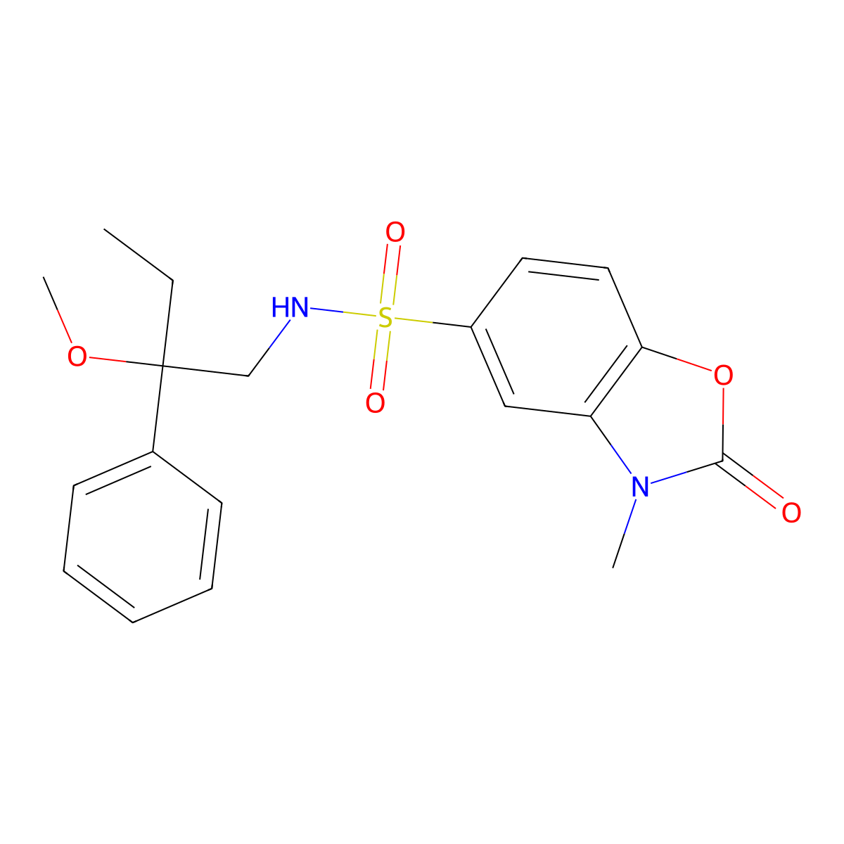N-(2-methoxy-2-phenylbutyl)-3-methyl-2-oxo-2,3-dihydrobenzo[d]oxazole-5-sulfonamide molecular structure, CAS 1797900-75-4