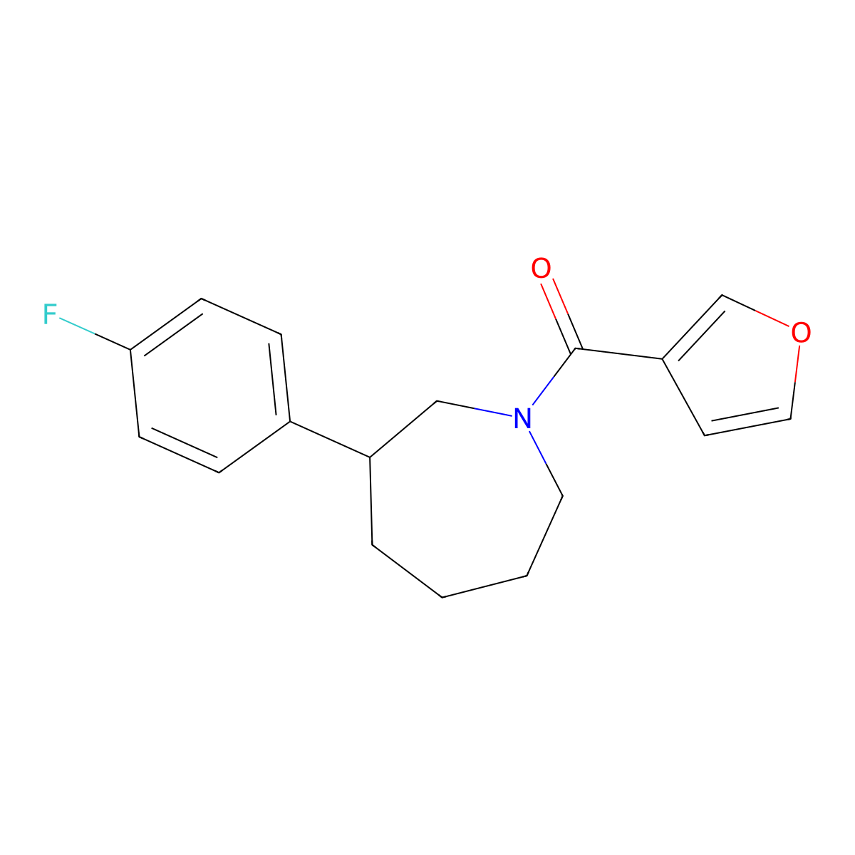 (3-(4-Fluorophenyl)azepan-1-yl)(furan-3-yl)methanone molecular structure, CAS 1797901-92-8