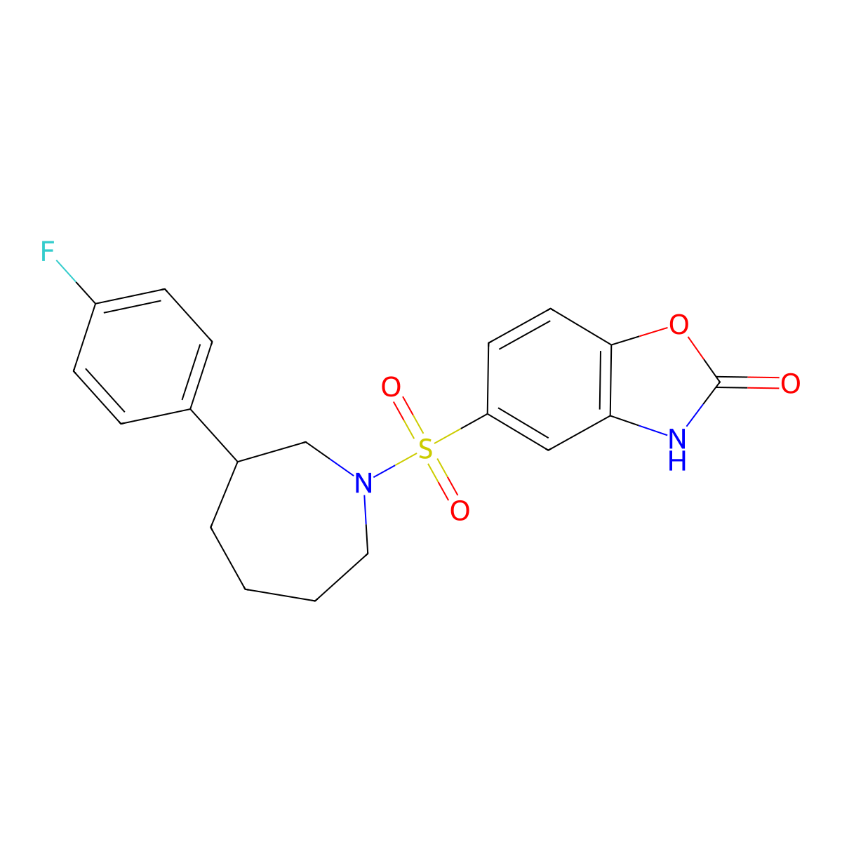5-((3-(4-fluorophenyl)azepan-1-yl)sulfonyl)benzo[d]oxazol-2(3H)-one molecular structure, CAS 1797902-19-2