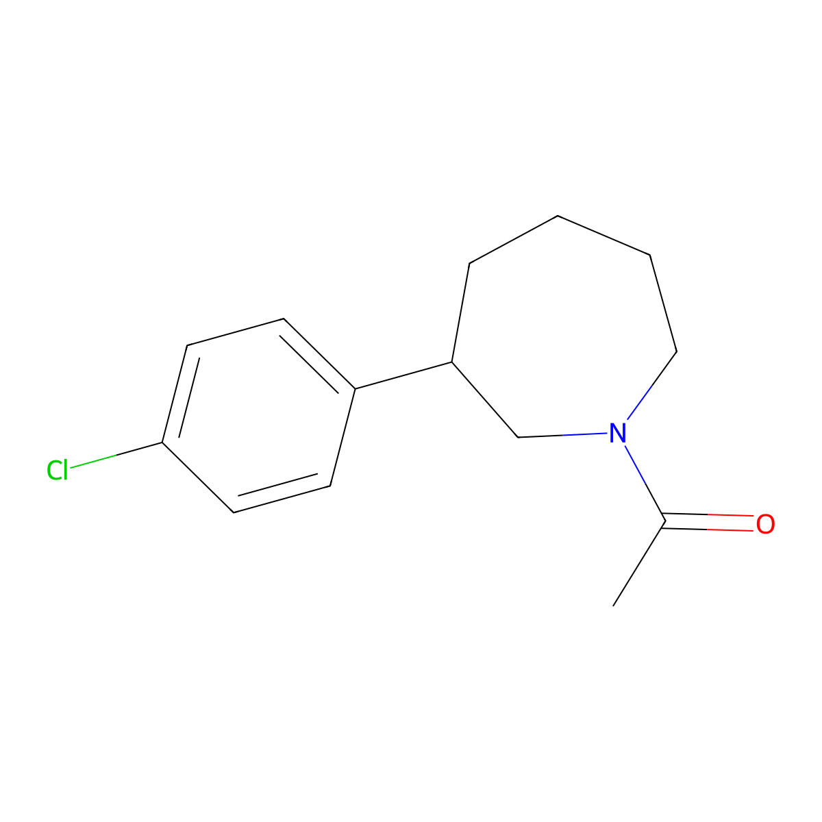 1-(3-(4-Chlorophenyl)azepan-1-yl)ethanone molecular structure, CAS 1797902-30-7
