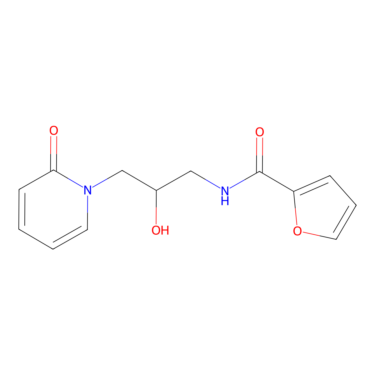 N-(2-hydroxy-3-(2-oxopyridin-1(2H)-yl)propyl)furan-2-carboxamide molecular structure, CAS 1797902-96-5