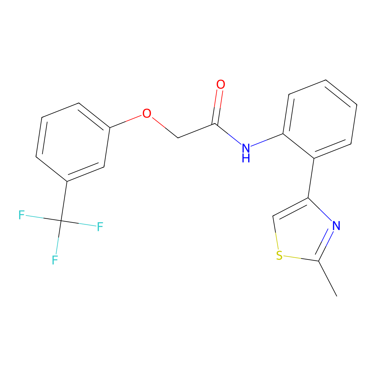 N-(2-(2-methylthiazol-4-yl)phenyl)-2-(3-(trifluoromethyl)phenoxy)acetamide molecular structure, CAS 1797903-81-1