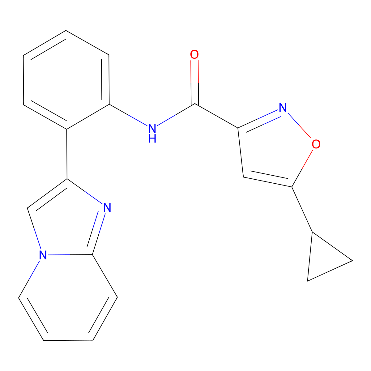 5-cyclopropyl-N-(2-(imidazo[1,2-a]pyridin-2-yl)phenyl)isoxazole-3-carboxamide molecular structure, CAS 1797904-28-9