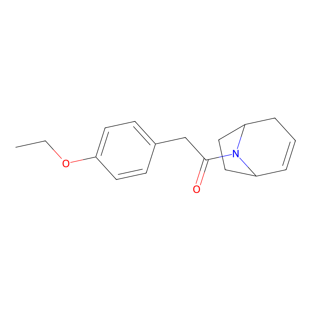 1-((1R,5S)-8-azabicyclo[3.2.1]oct-2-en-8-yl)-2-(4-ethoxyphenyl)ethanone molecular structure, CAS 1797904-52-9