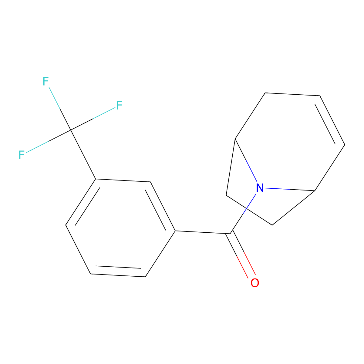 (1R,5S)-8-azabicyclo[3.2.1]oct-2-en-8-yl(3-(trifluoromethyl)phenyl)methanone molecular structure, CAS 1797904-57-4