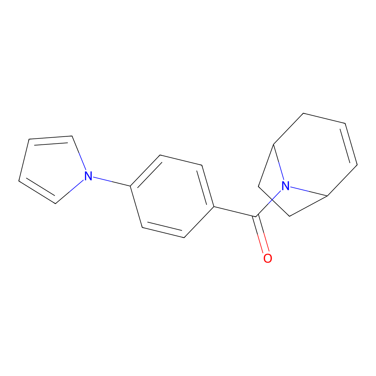 (4-(1H-pyrrol-1-yl)phenyl)((1R,5S)-8-azabicyclo[3.2.1]oct-2-en-8-yl)methanone molecular structure, CAS 1797904-79-0