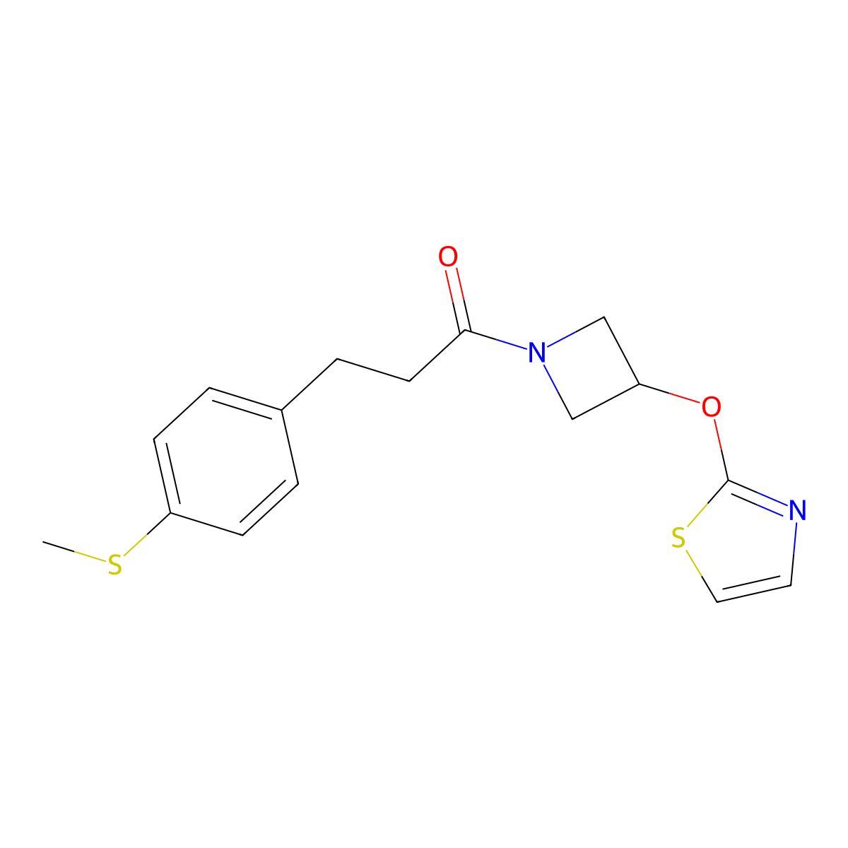 3-(4-(Methylthio)phenyl)-1-(3-(thiazol-2-yloxy)azetidin-1-yl)propan-1-one molecular structure, CAS 1797905-07-7