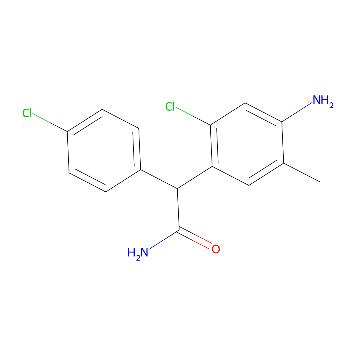 2-(4-Amino-2-chloro-5-methylphenyl)-2-(4-chlorophenyl)acetamide molecular structure, CAS 1797910-79-2