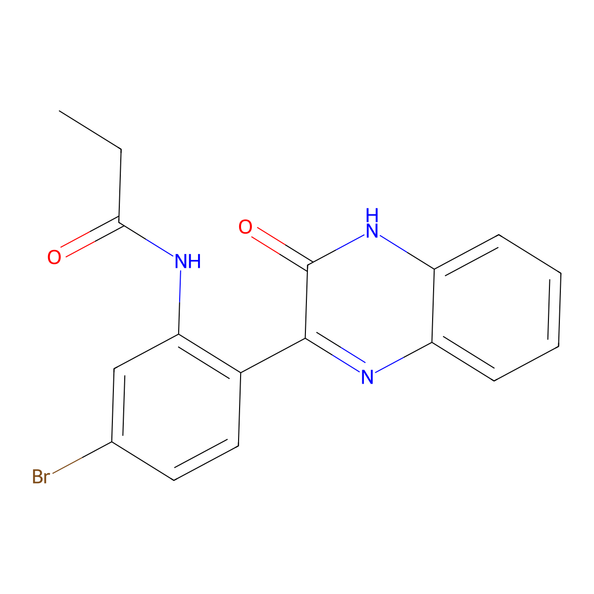 N-[5-bromo-2-(3-hydroxyquinoxalin-2-yl)phenyl]propanamide molecular structure, CAS 1797917-21-5