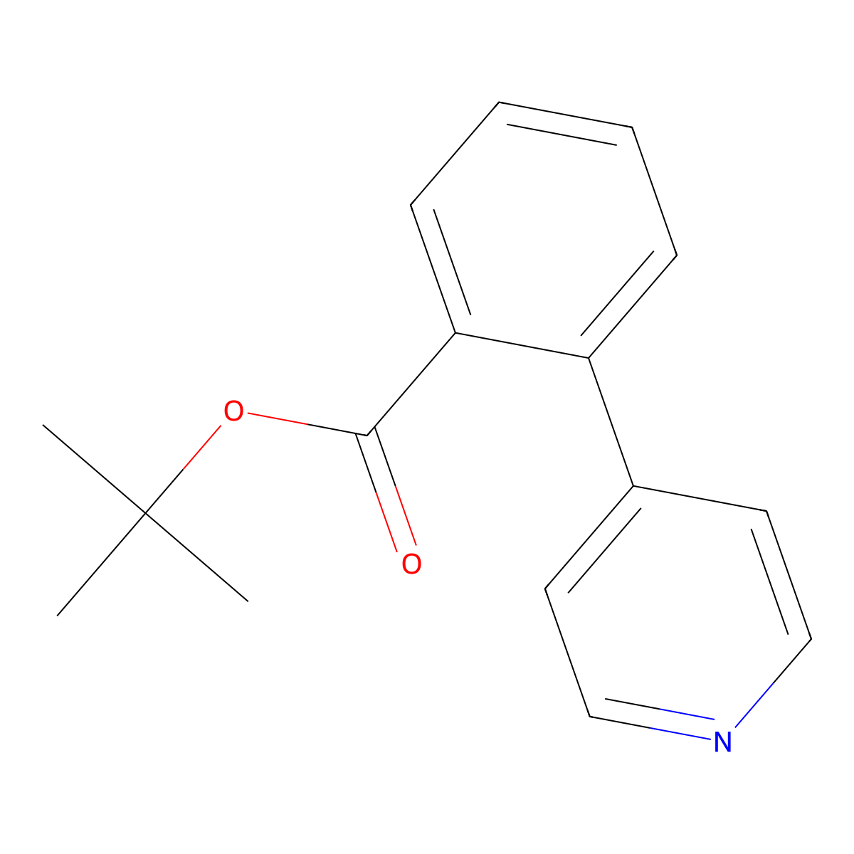 Tert-butyl 2-(pyridin-4-yl)benzoate molecular structure, CAS 1797927-46-8