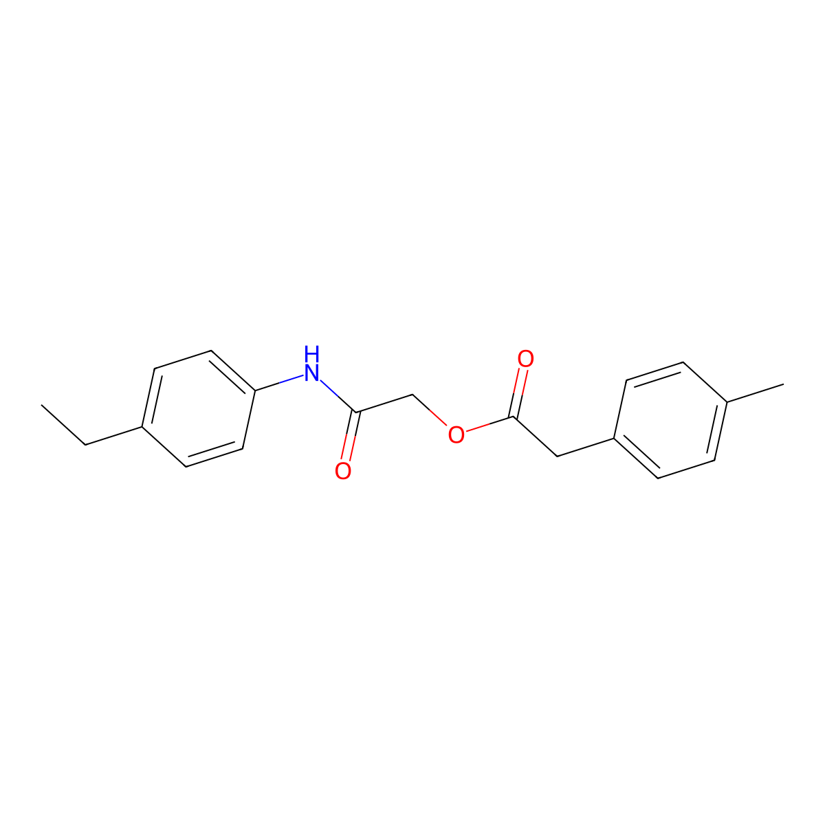 2-[(4-Ethylphenyl)amino]-2-oxoethyl (4-methylphenyl)acetate molecular structure, CAS 1797928-07-4