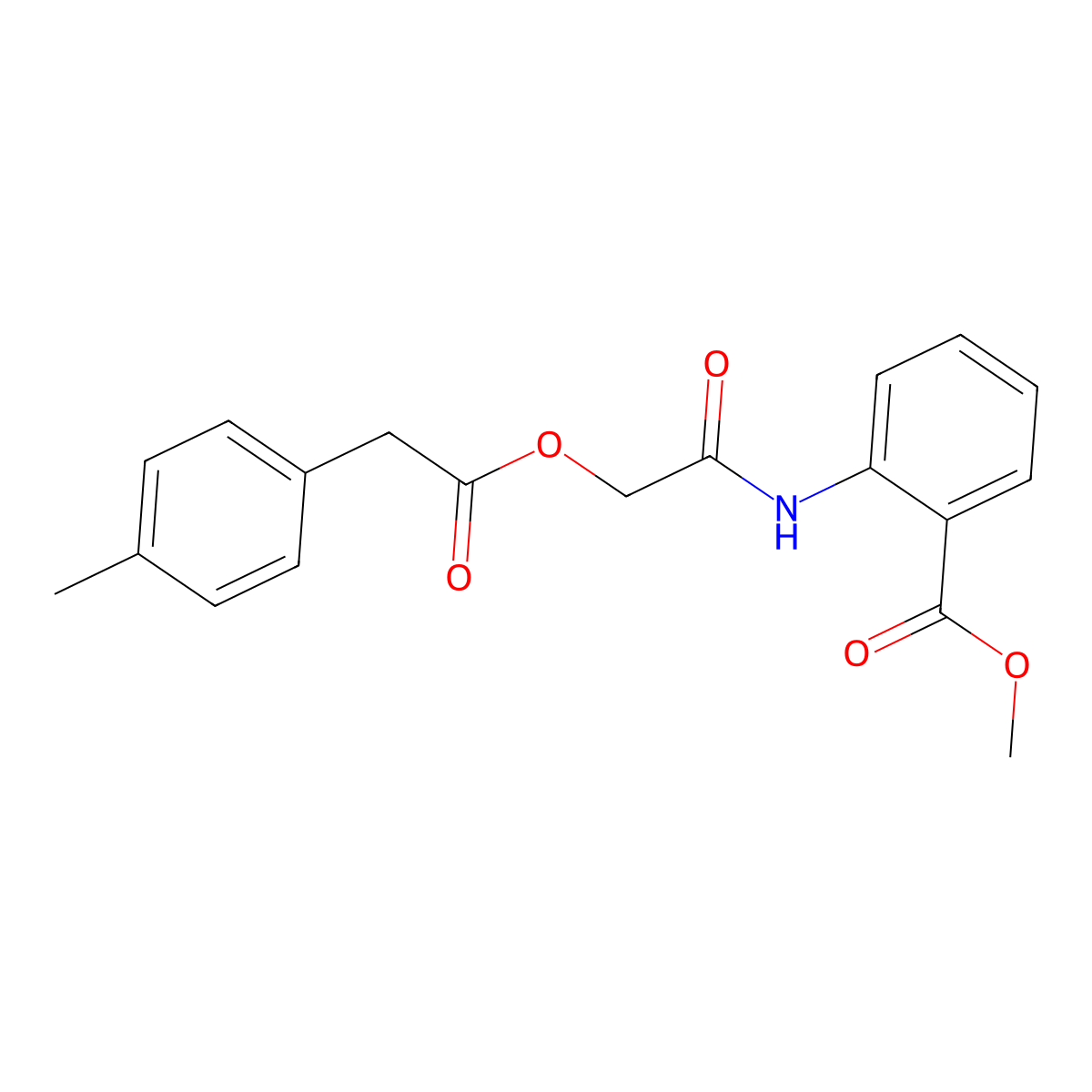 Methyl 2-[({[(4-methylphenyl)acetyl]oxy}acetyl)amino]benzoate molecular structure, CAS 1797928-17-6