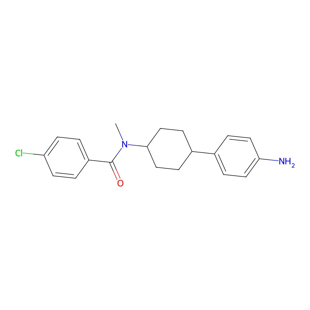 N-[4-(4-aminophenyl)cyclohexyl]-4-chloro-N-methylbenzamide molecular structure, CAS 1797929-58-8