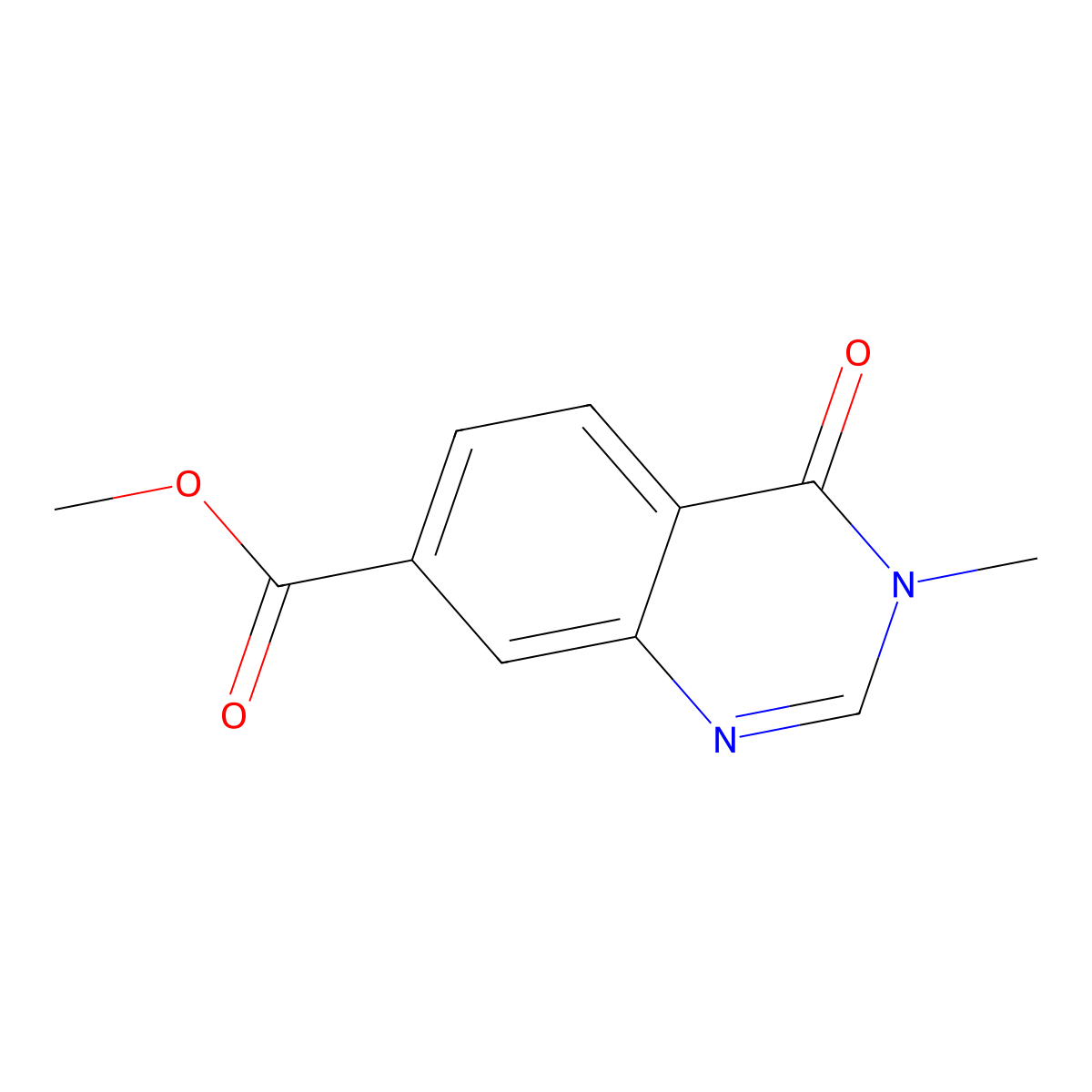 Methyl 3-methyl-4-oxo-3,4-dihydroquinazoline-7-carboxylate molecular structure, CAS 1797936-24-3
