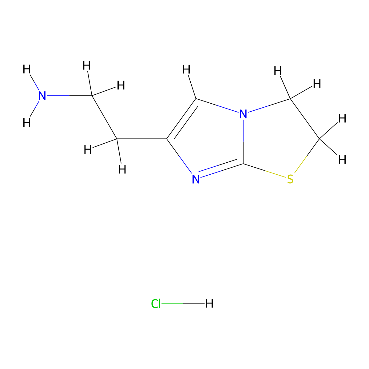 2-{2H,3H-imidazo[2,1-b][1,3]thiazol-6-yl}ethan-1-amine hydrochloride molecular structure, CAS 1797941-14-0