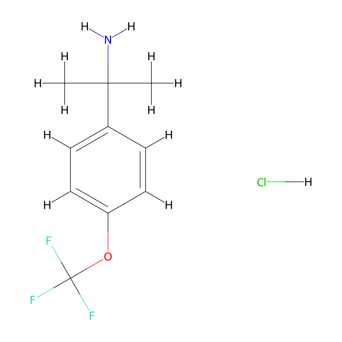 2-(4-(Trifluoromethoxy)phenyl)propan-2-amine hydrochloride molecular structure, CAS 1797943-59-9
