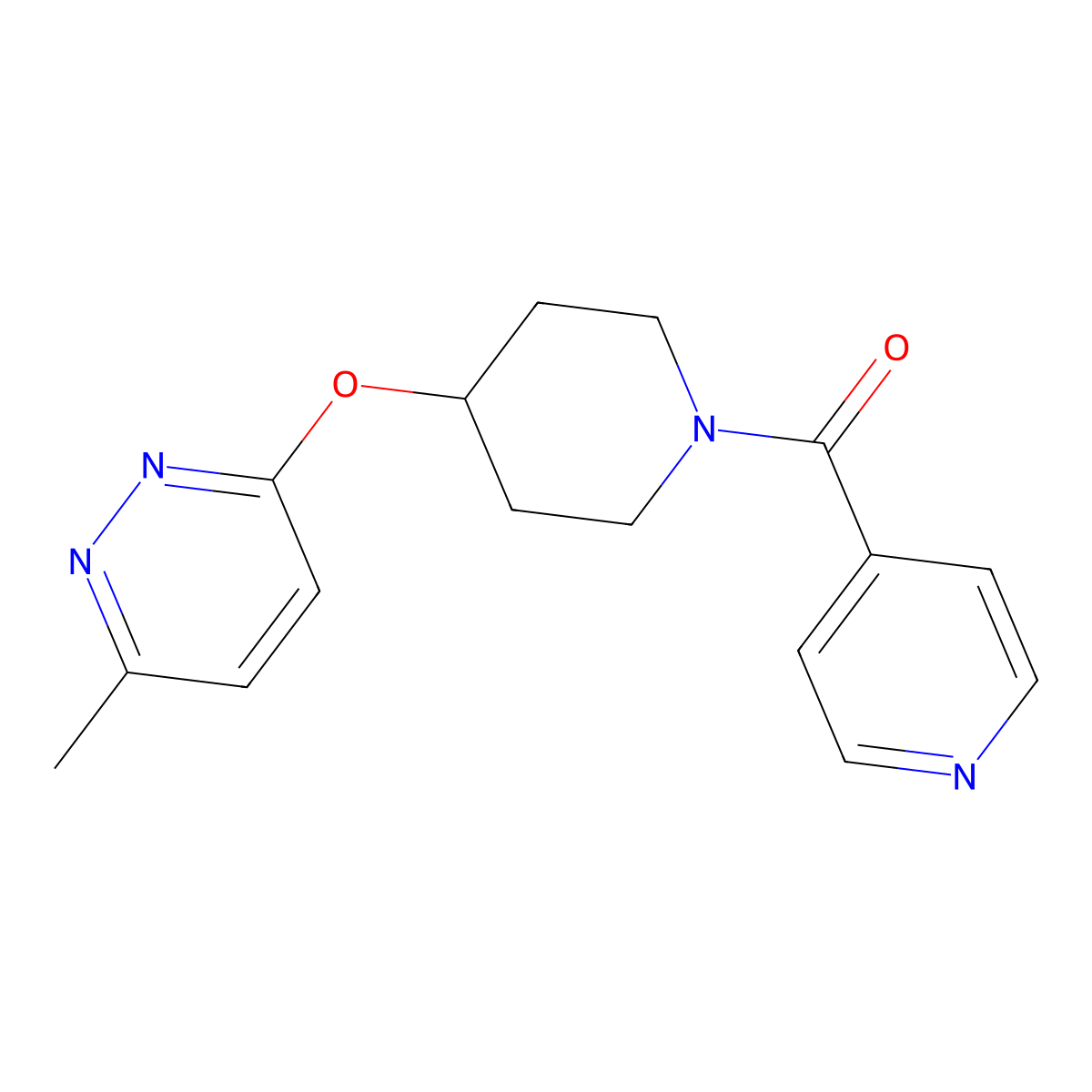(4-((6-Methylpyridazin-3-yl)oxy)piperidin-1-yl)(pyridin-4-yl)methanone molecular structure, CAS 1797951-93-9