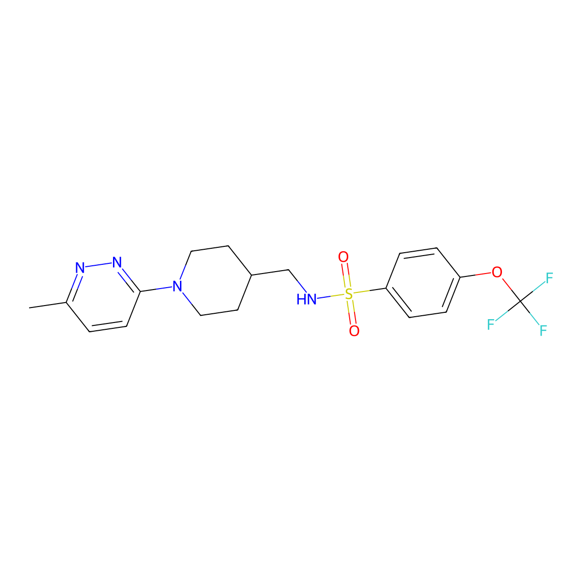 N-((1-(6-methylpyridazin-3-yl)piperidin-4-yl)methyl)-4-(trifluoromethoxy)benzenesulfonamide molecular structure, CAS 1797952-07-8