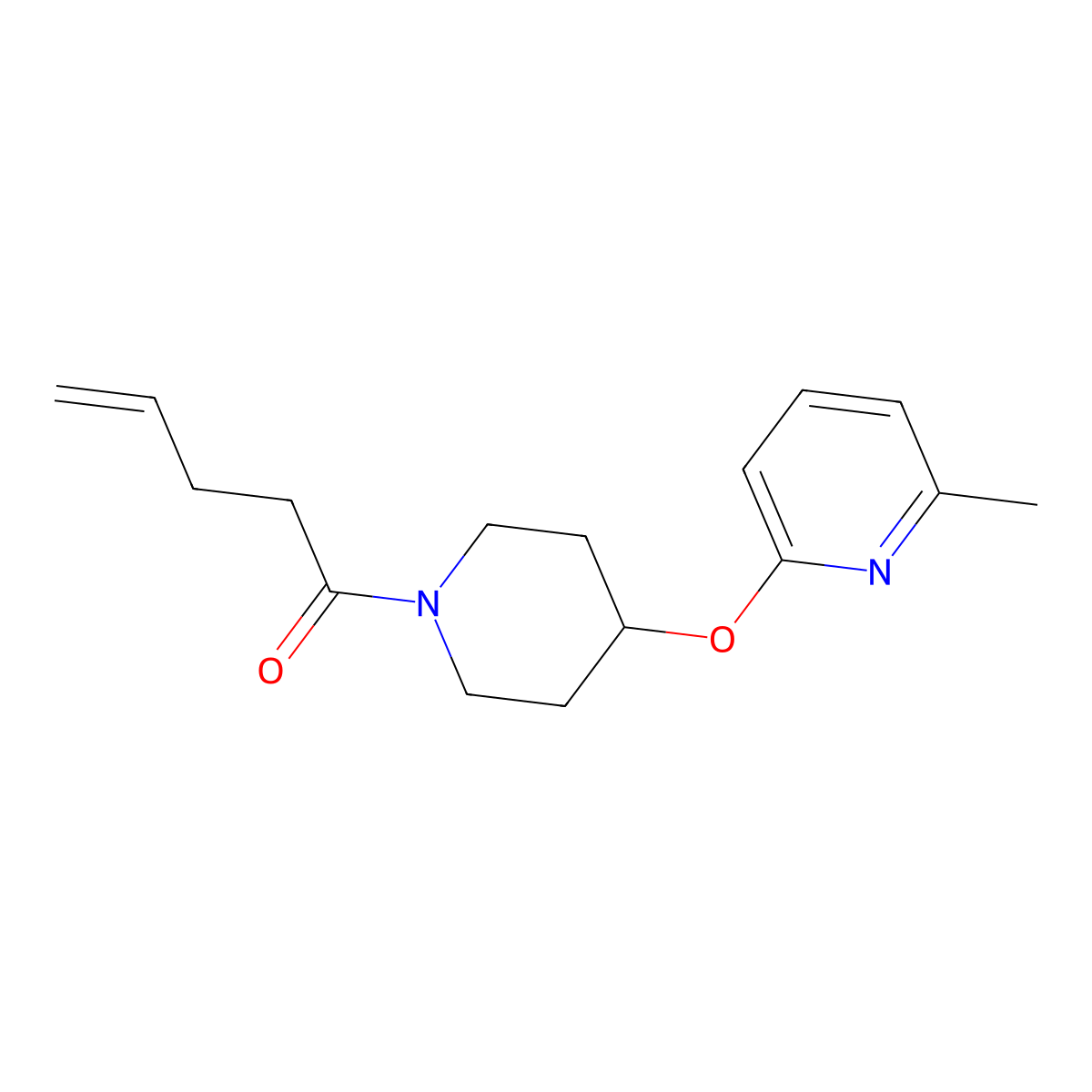1-(4-((6-Methylpyridin-2-yl)oxy)piperidin-1-yl)pent-4-en-1-one molecular structure, CAS 1797952-24-9