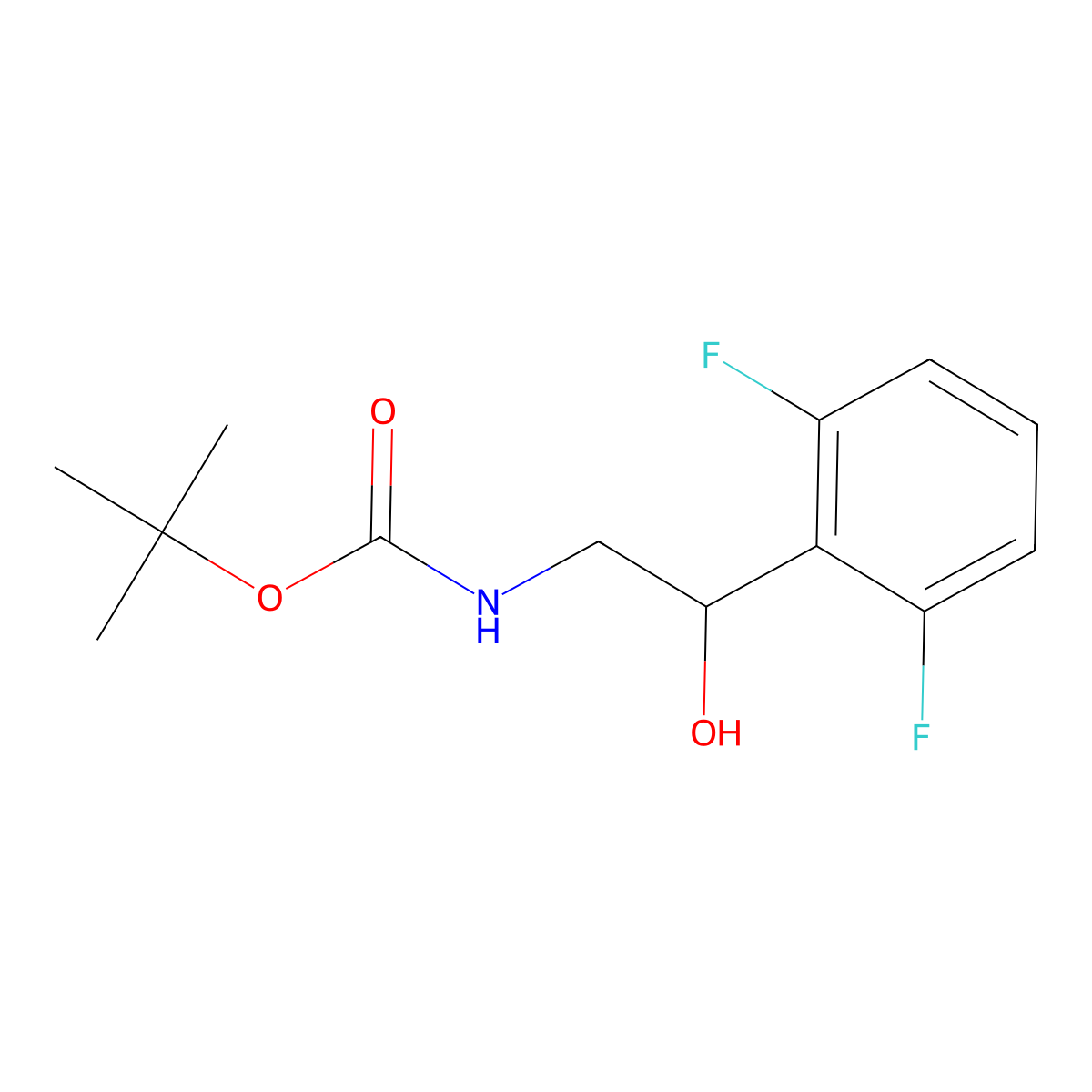 tert-butyl N-[2-(2,6-difluorophenyl)-2-hydroxyethyl]carbamate molecular structure, CAS 1797952-30-7