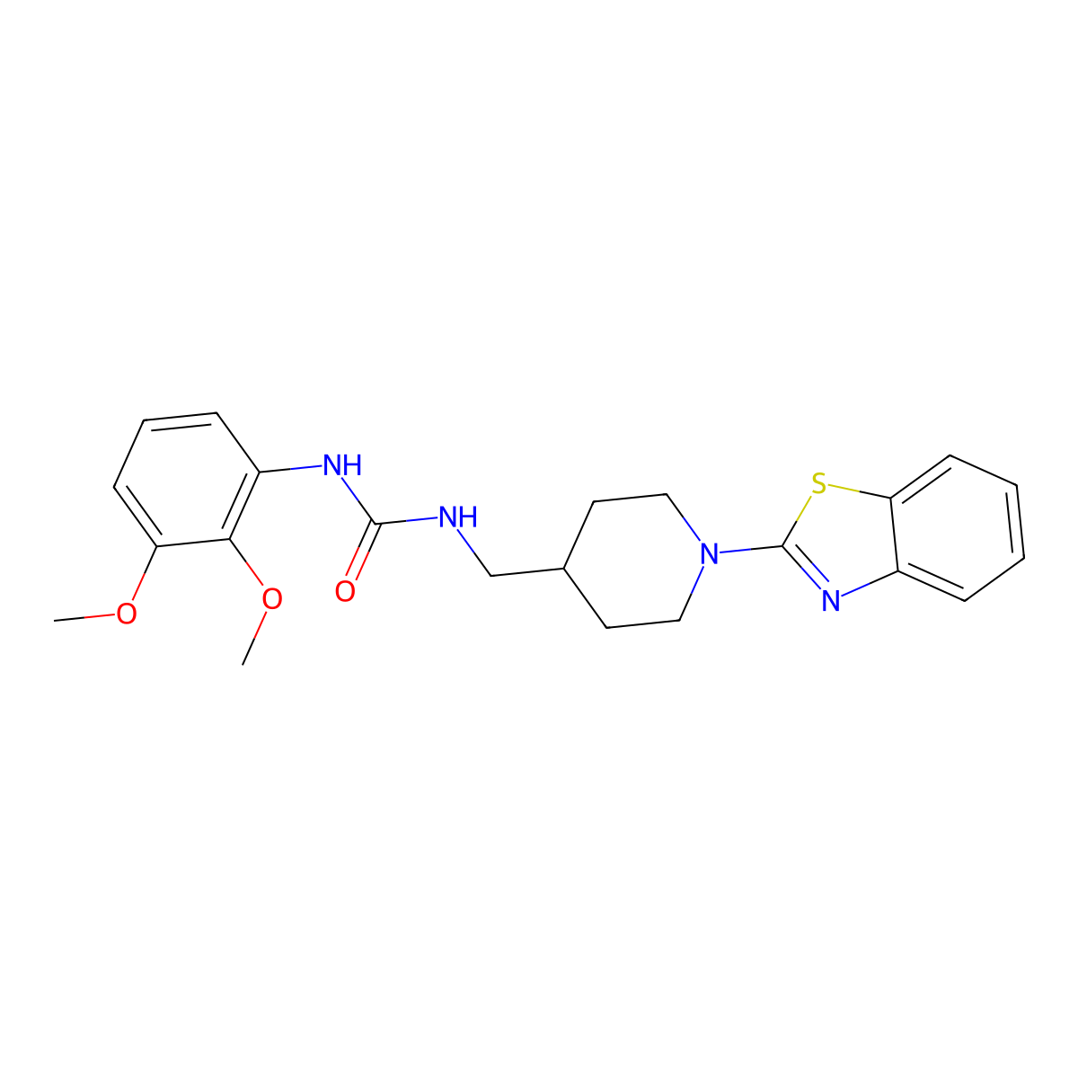 1-((1-(Benzo[d]thiazol-2-yl)piperidin-4-yl)methyl)-3-(2,3-dimethoxyphenyl)urea molecular structure, CAS 1797953-75-3