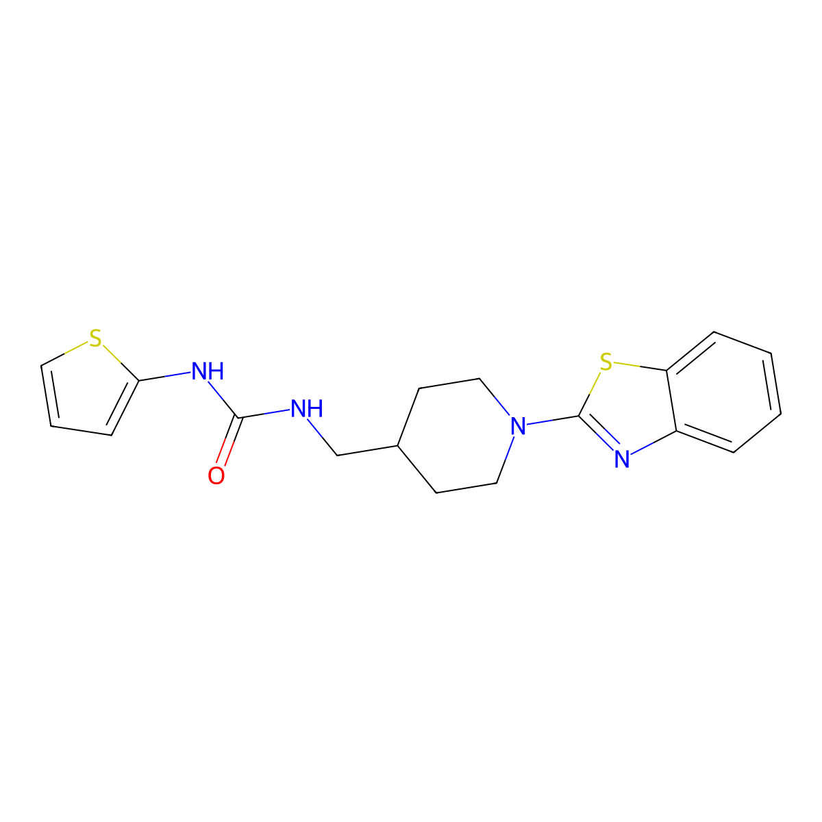 1-((1-(Benzo[d]thiazol-2-yl)piperidin-4-yl)methyl)-3-(thiophen-2-yl)urea molecular structure, CAS 1797955-63-5