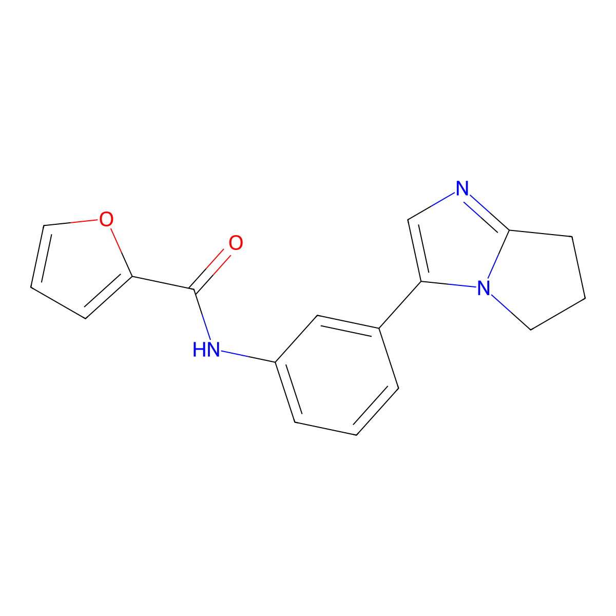 N-(3-(6,7-dihydro-5H-pyrrolo[1,2-a]imidazol-3-yl)phenyl)furan-2-carboxamide molecular structure, CAS 1797957-32-4
