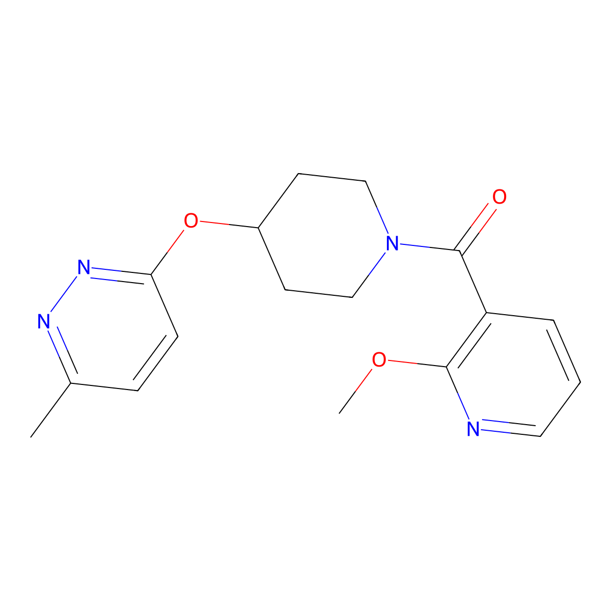 (2-Methoxypyridin-3-yl)(4-((6-methylpyridazin-3-yl)oxy)piperidin-1-yl)methanone molecular structure, CAS 1797958-20-3