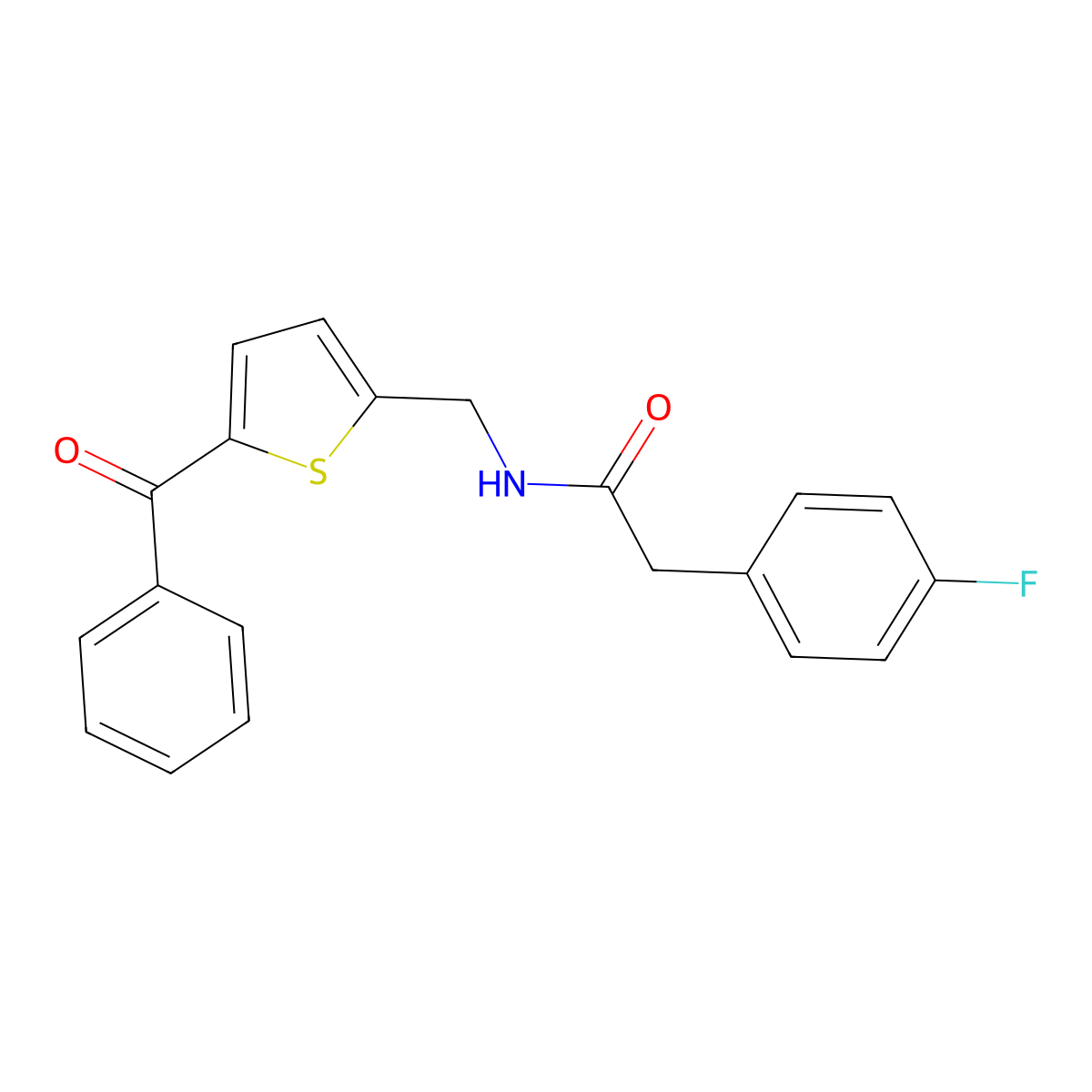 N-[(5-benzoylthiophen-2-yl)methyl]-2-(4-fluorophenyl)acetamide molecular structure, CAS 1797958-43-0